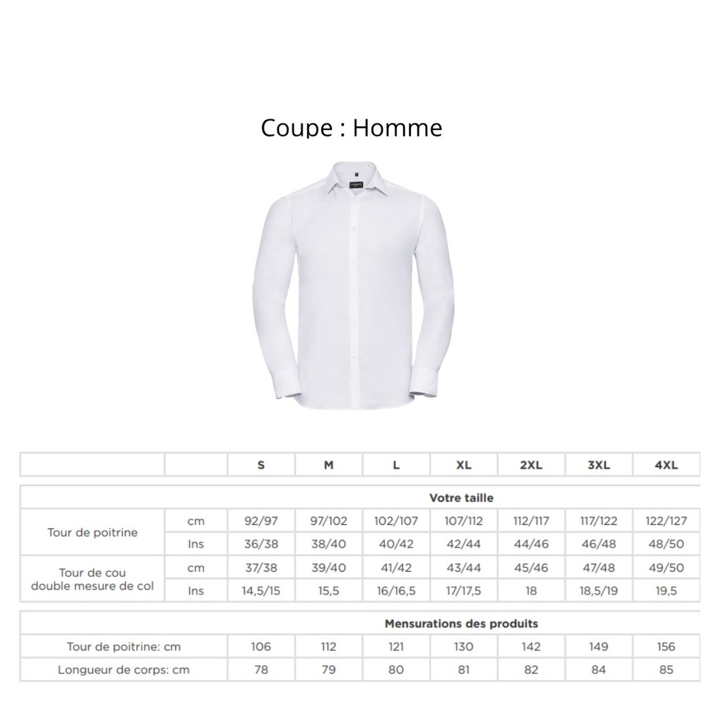 Chemise à manches longues