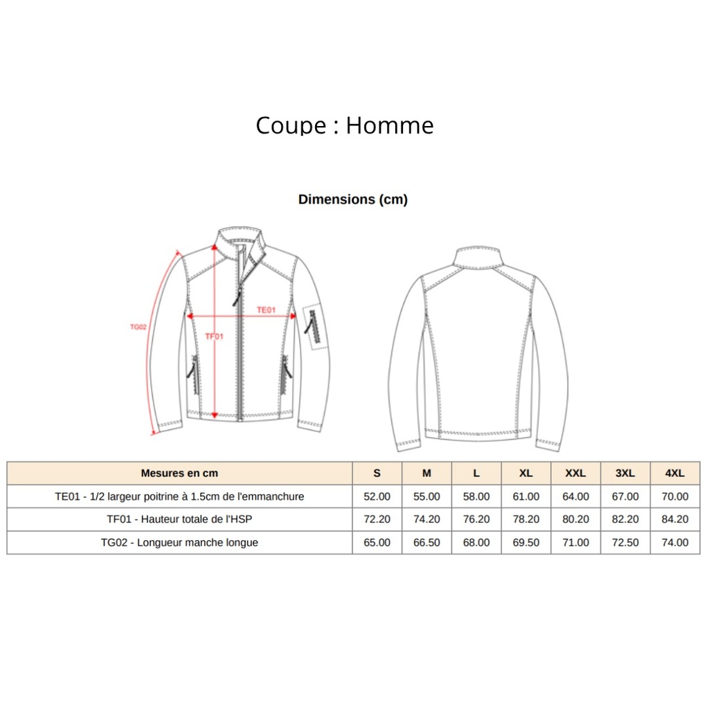 Veste softshell premium